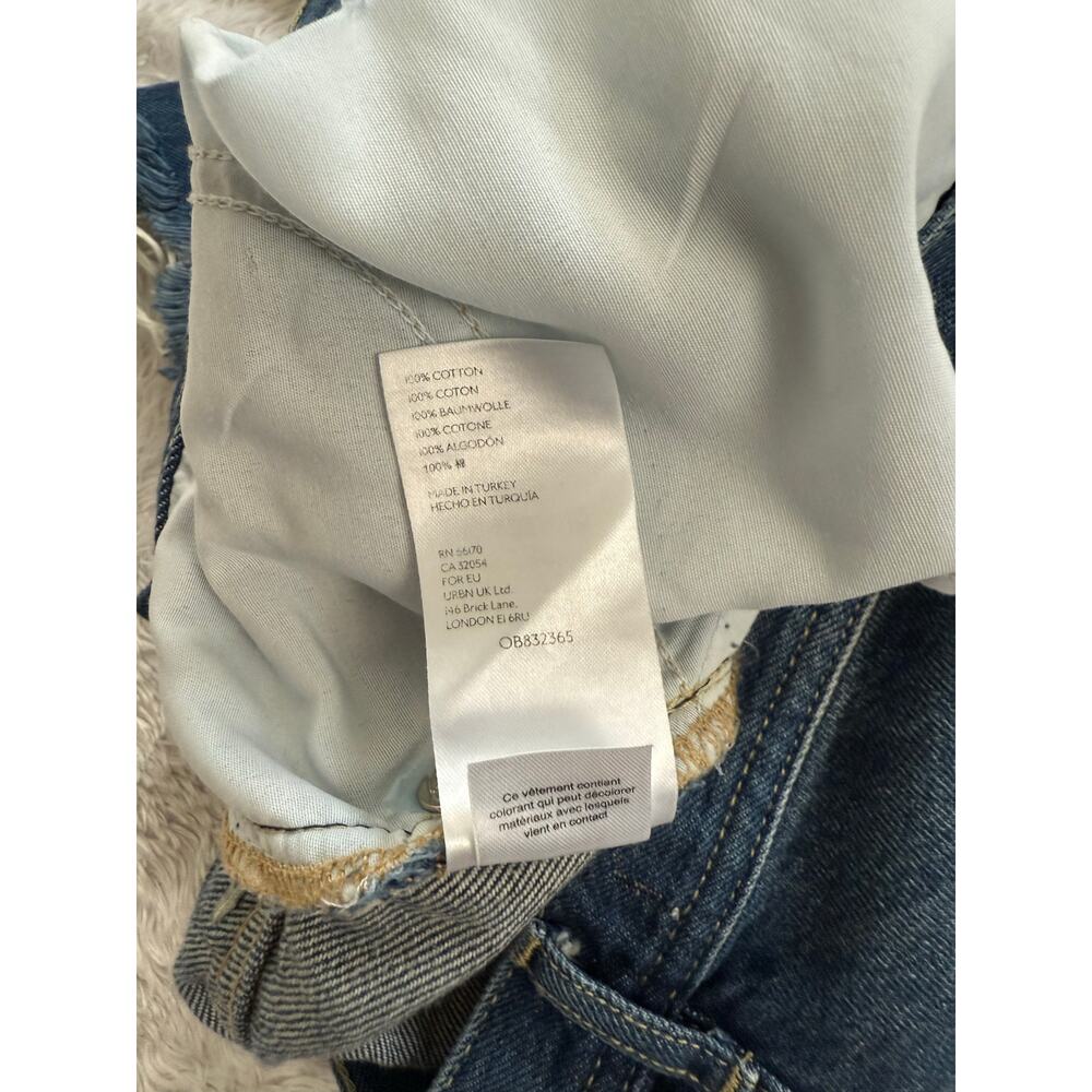 We The Free Jeans Womens 28 Maggie Mid-Rise Straight-Leg Button Fly Raw Hem - Picture 5 of 8